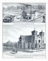 St. Francis Xavier Cathedral, Appleton Paper and Pulp Co's Mill, Wisconsin State Atlas 1881